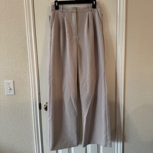 Abercrombie & Fitch Wide Leg Trousers Women’s Beige High Rise Dress Pants Size 6